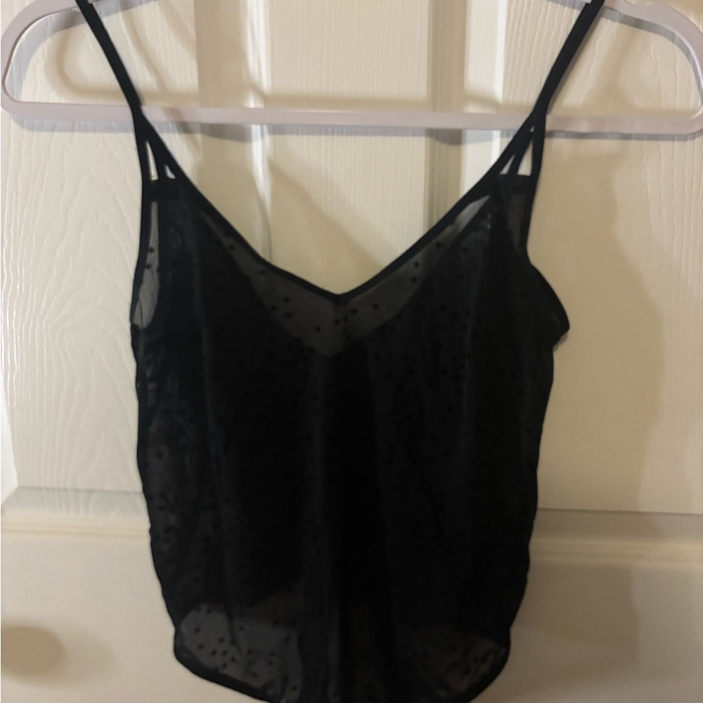 Sheer Black Camisole Top